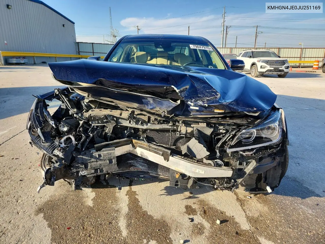 2018 Genesis G80 3.8 VIN: KMHGN4JE0JU251169 Lot: 79847915