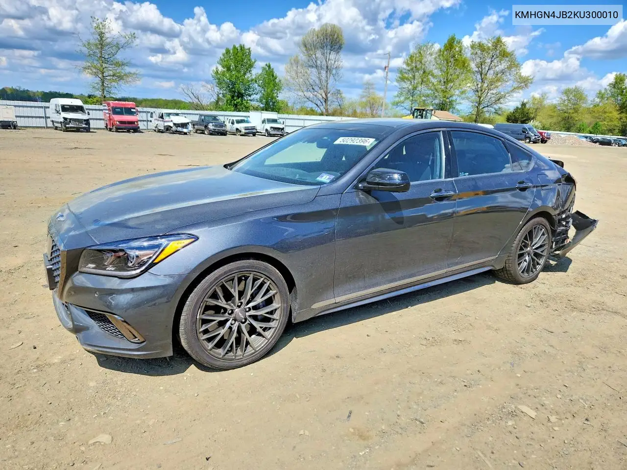 2019 Genesis G80 3.3T Sport VIN: KMHGN4JB2KU300010 Lot: 50292396