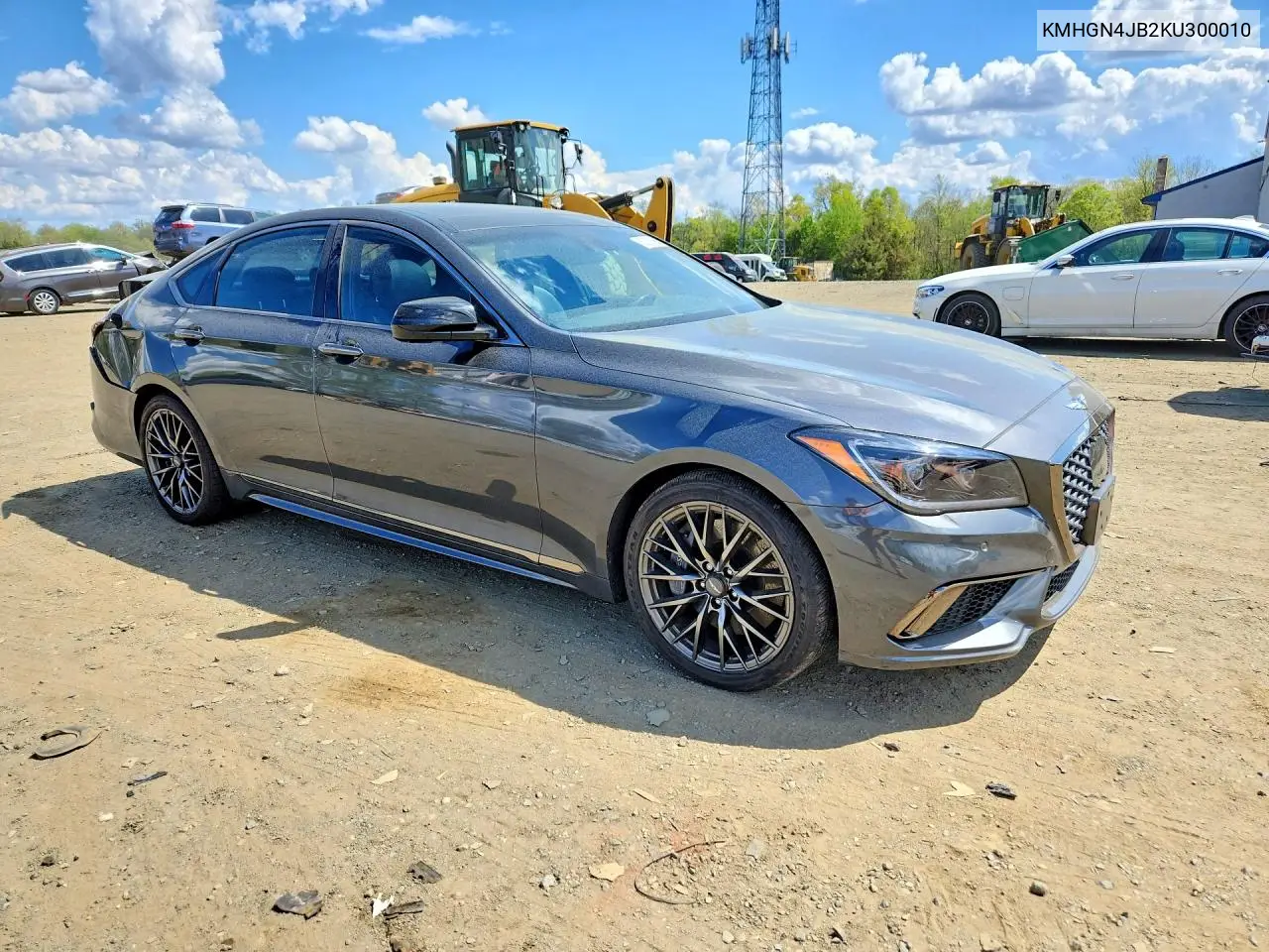 2019 Genesis G80 3.3T Sport VIN: KMHGN4JB2KU300010 Lot: 50292396