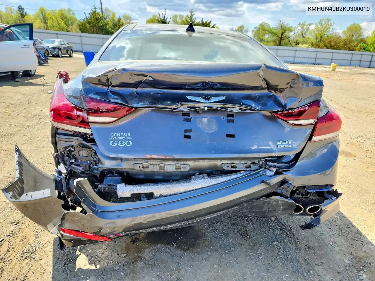 2019 Genesis G80 3.3T Sport VIN: KMHGN4JB2KU300010 Lot: 50292396
