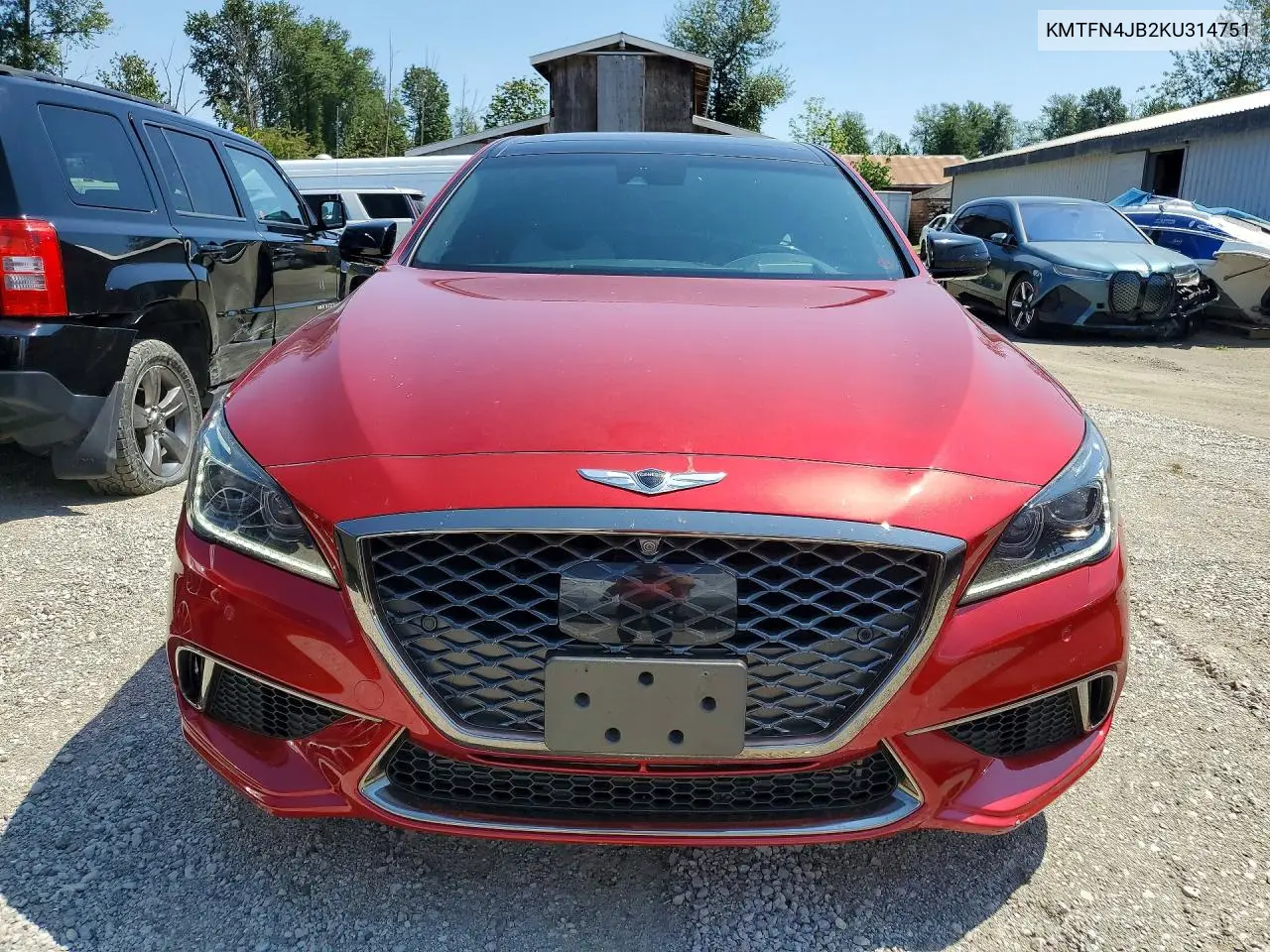 2019 Genesis G80 3.3T Sport VIN: KMTFN4JB2KU314751 Lot: 59382446