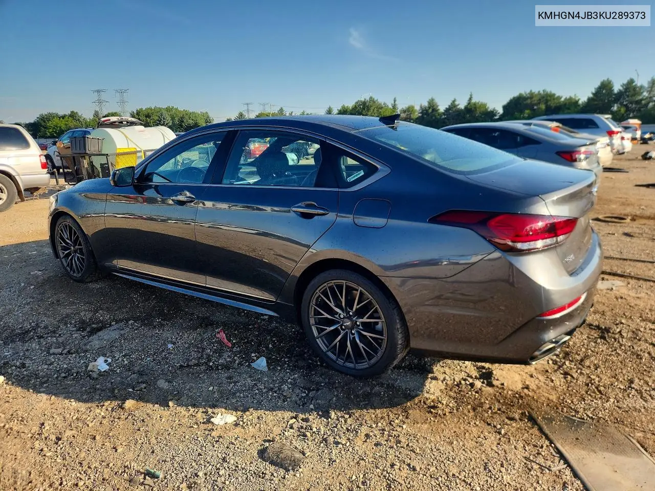 2019 Genesis G80 3.3T Sport VIN: KMHGN4JB3KU289373 Lot: 60003046