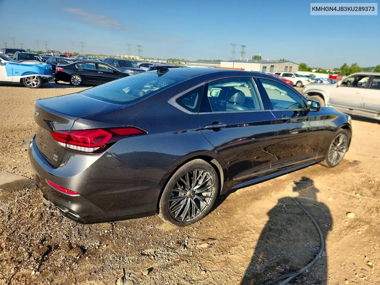 2019 Genesis G80 3.3T Sport VIN: KMHGN4JB3KU289373 Lot: 60003046