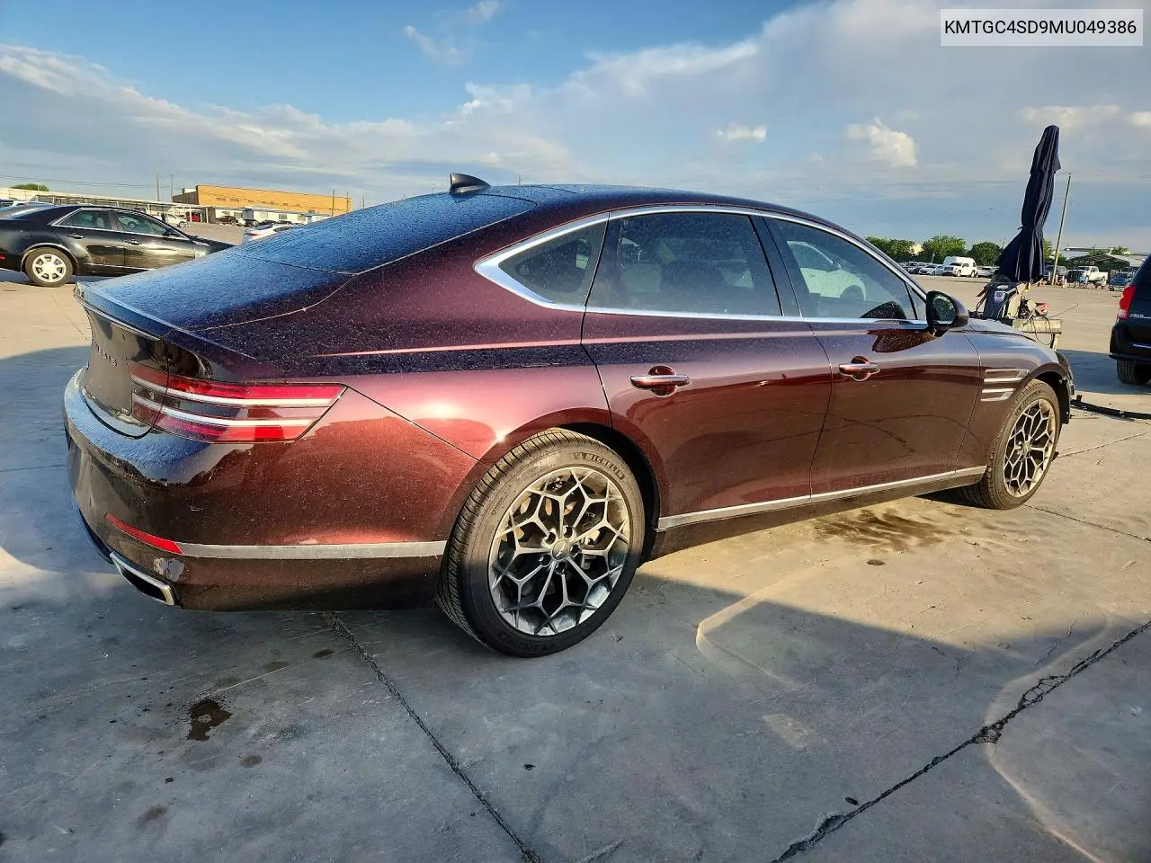 2021 Genesis G80 3.5T VIN: KMTGC4SD9MU049386 Lot: 52478356