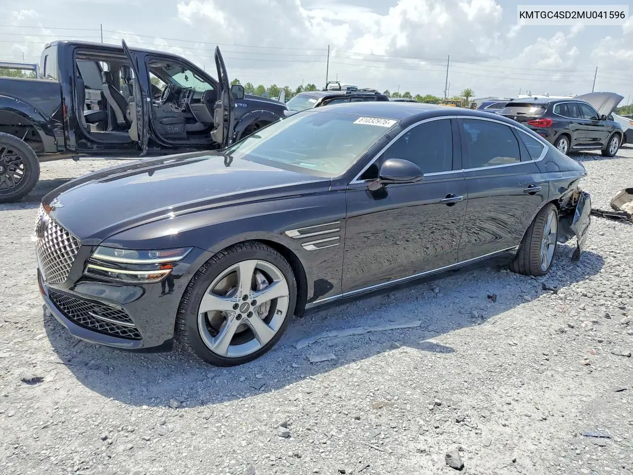 2021 Genesis G80 3.5T VIN: KMTGC4SD2MU041596 Lot: 61032976