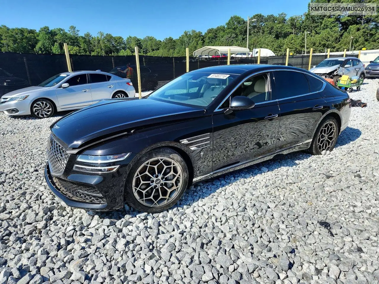 2021 Genesis G80 3.5T VIN: KMTGC4SD9MU026934 Lot: 61482216