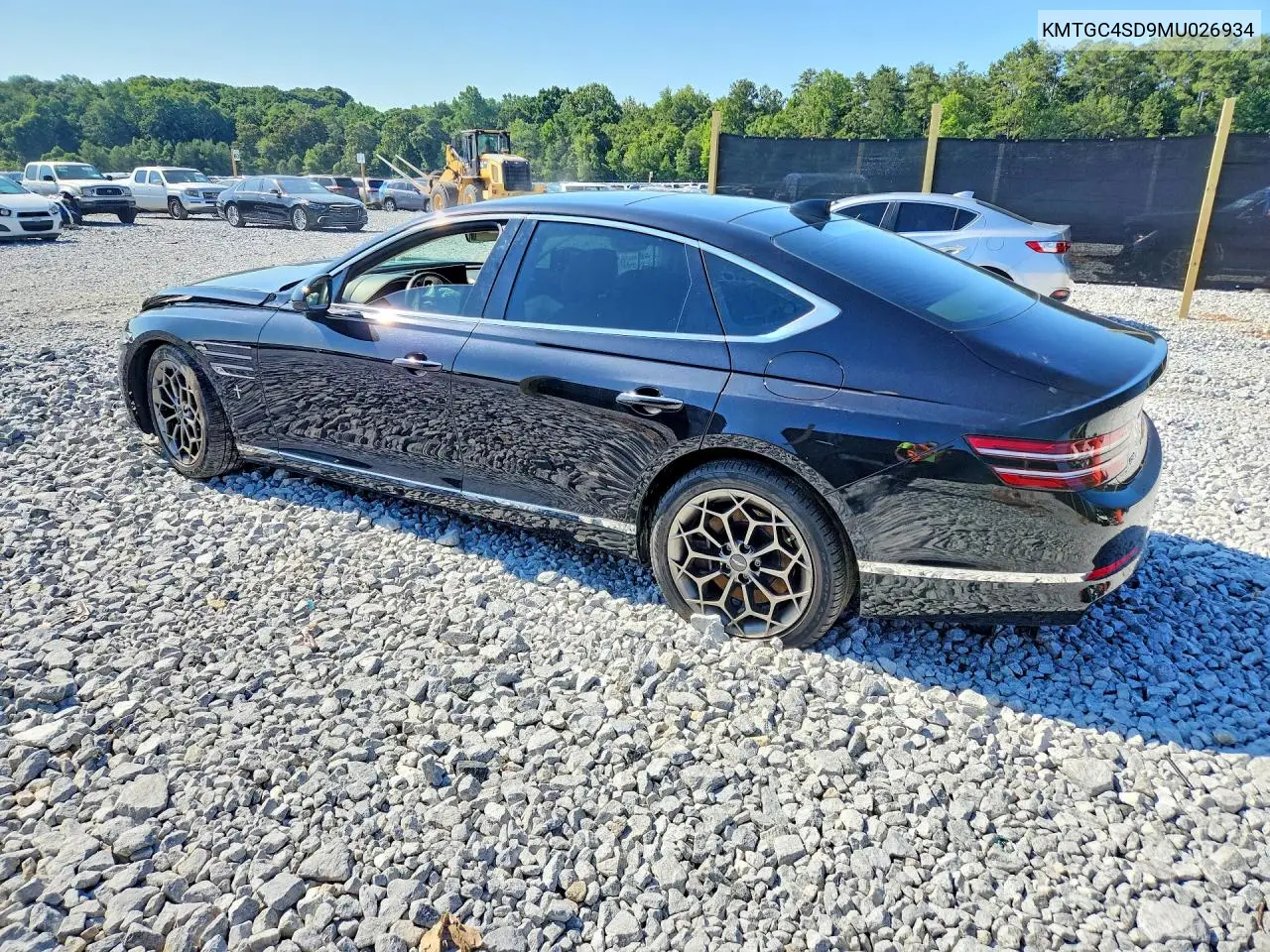 2021 Genesis G80 3.5T VIN: KMTGC4SD9MU026934 Lot: 61482216
