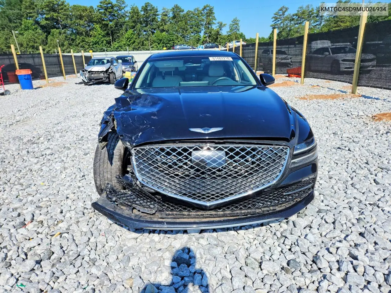 2021 Genesis G80 3.5T VIN: KMTGC4SD9MU026934 Lot: 61482216