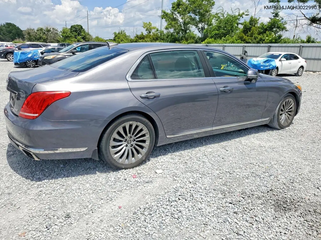 2017 Genesis G90 Premium VIN: KMHG34JA0HU022990 Lot: 57667106