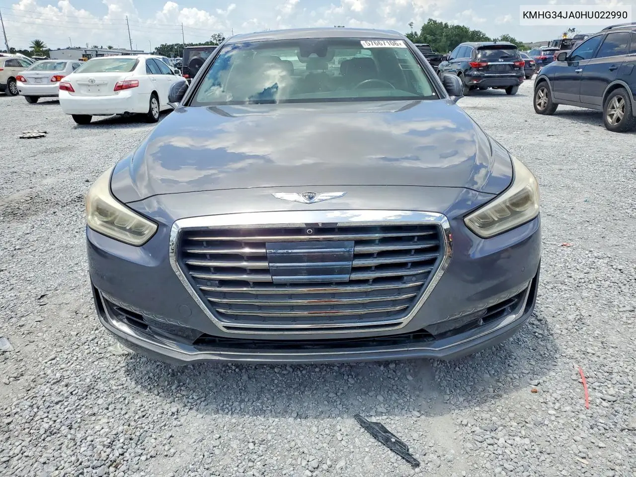 2017 Genesis G90 Premium VIN: KMHG34JA0HU022990 Lot: 57667106