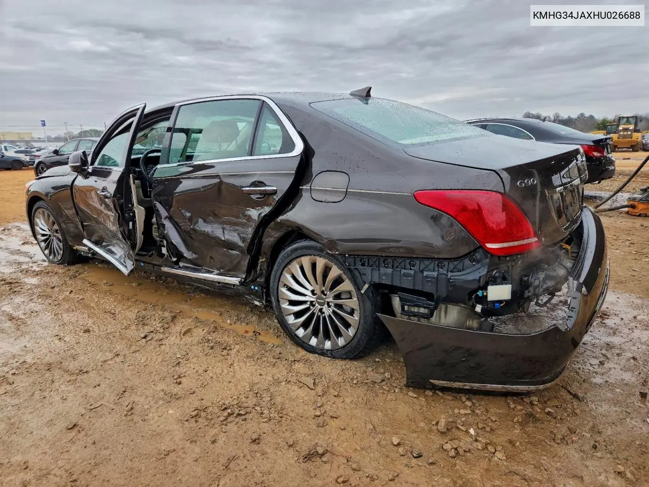 2017 Genesis G90 Premium VIN: KMHG34JAXHU026688 Lot: 94710445