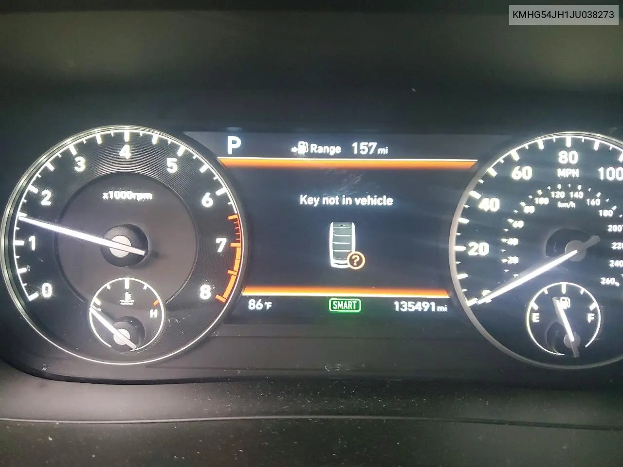 2018 Genesis G90 Ultimate VIN: KMHG54JH1JU038273 Lot: 55979306