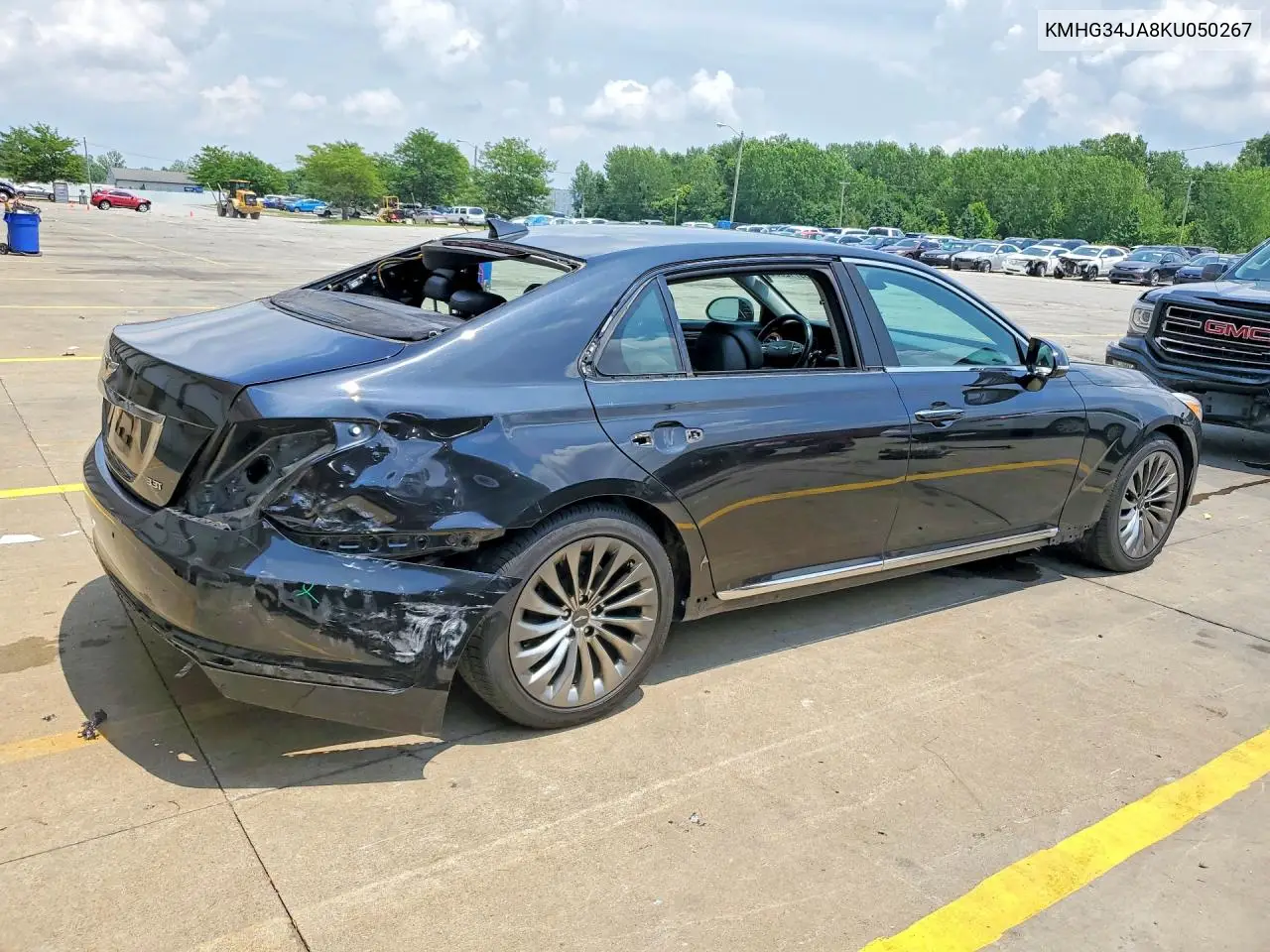 2019 Genesis G90 Premium VIN: KMHG34JA8KU050267 Lot: 59712636