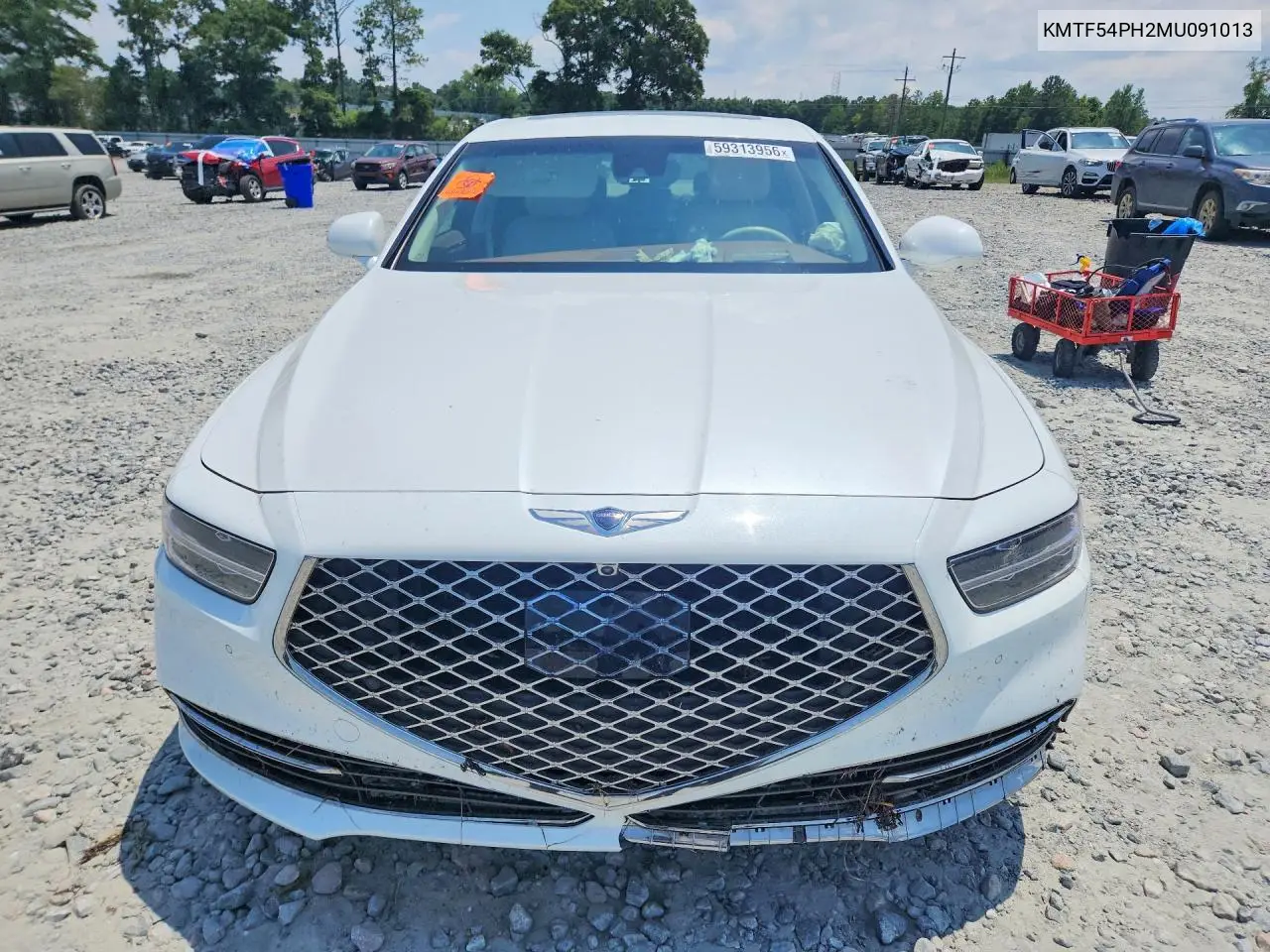2021 Genesis G90 Ultimate VIN: KMTF54PH2MU091013 Lot: 59313956