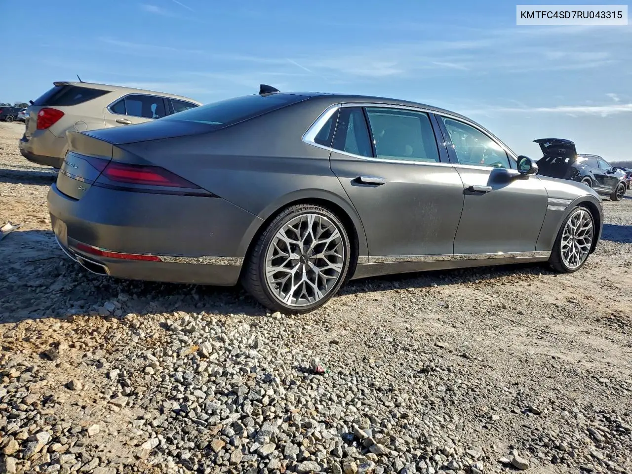 2024 Genesis G90 VIN: KMTFC4SD7RU043315 Lot: 96796995