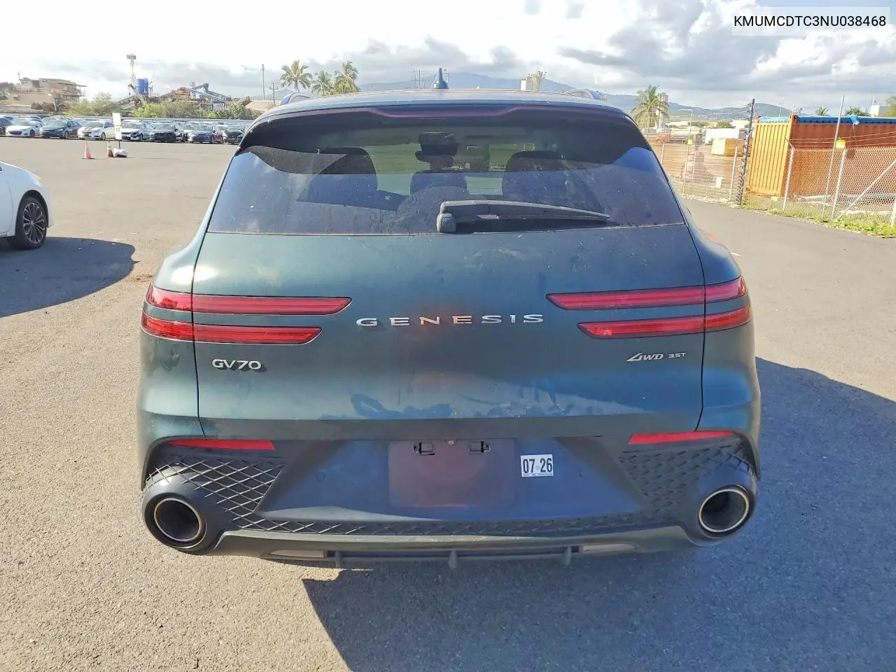 2022 Genesis Gv70 3.5T Sport VIN: KMUMCDTC3NU038468 Lot: 50853006