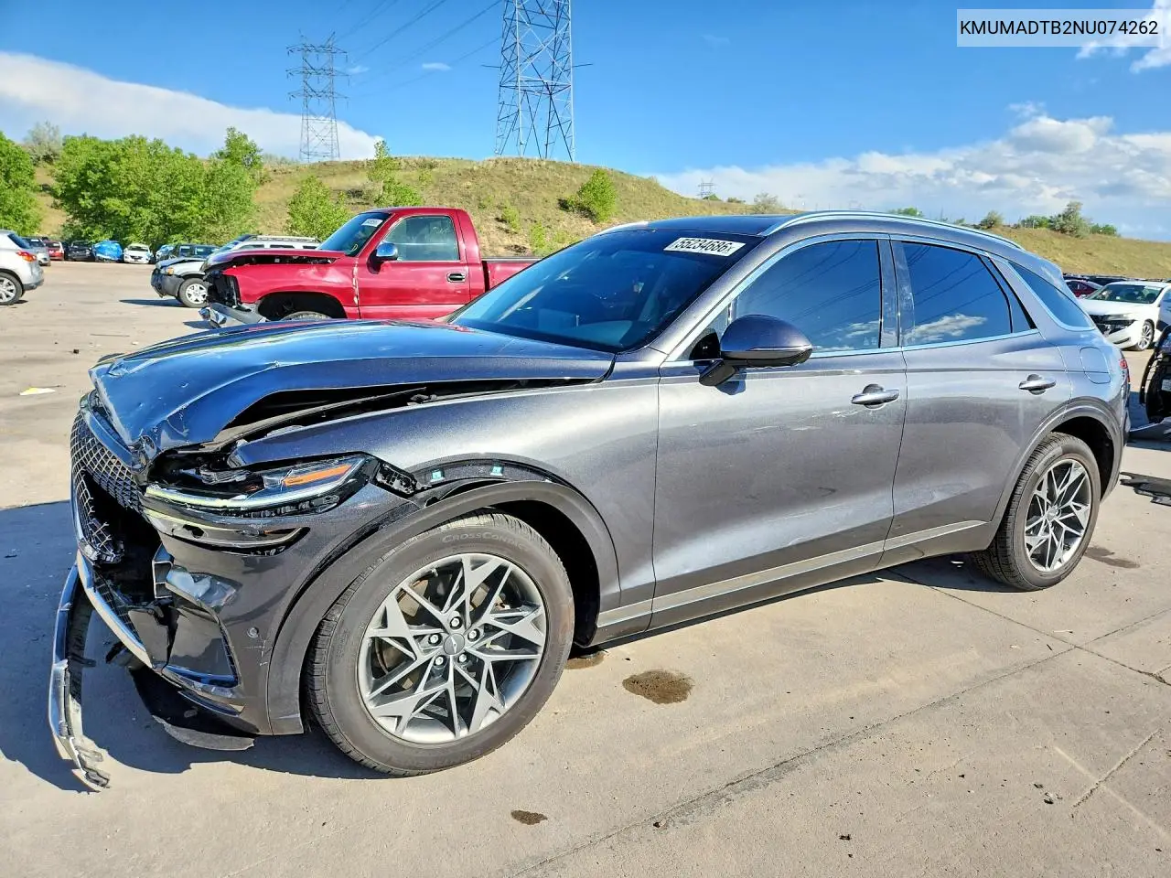 2022 Genesis Gv70 2.5T Standard VIN: KMUMADTB2NU074262 Lot: 55234686