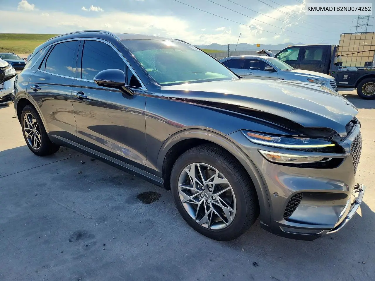 2022 Genesis Gv70 2.5T Standard VIN: KMUMADTB2NU074262 Lot: 55234686