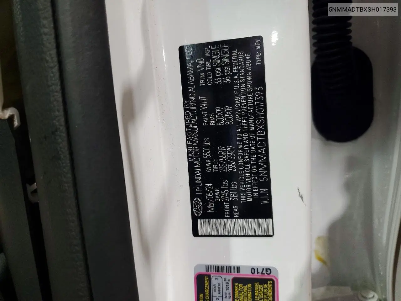 2025 Genesis Gv70 2.5T Standard VIN: 5NMMADTBXSH017393 Lot: 75685895