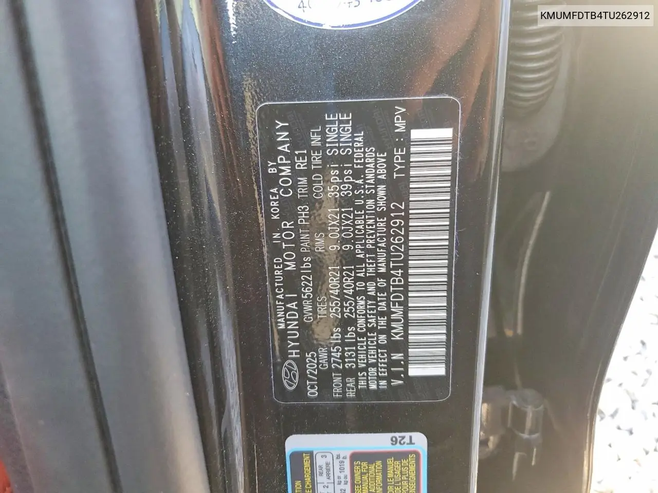 2026 Genesis Gv70 Sport Prestige VIN: KMUMFDTB4TU262912 Lot: 58128546