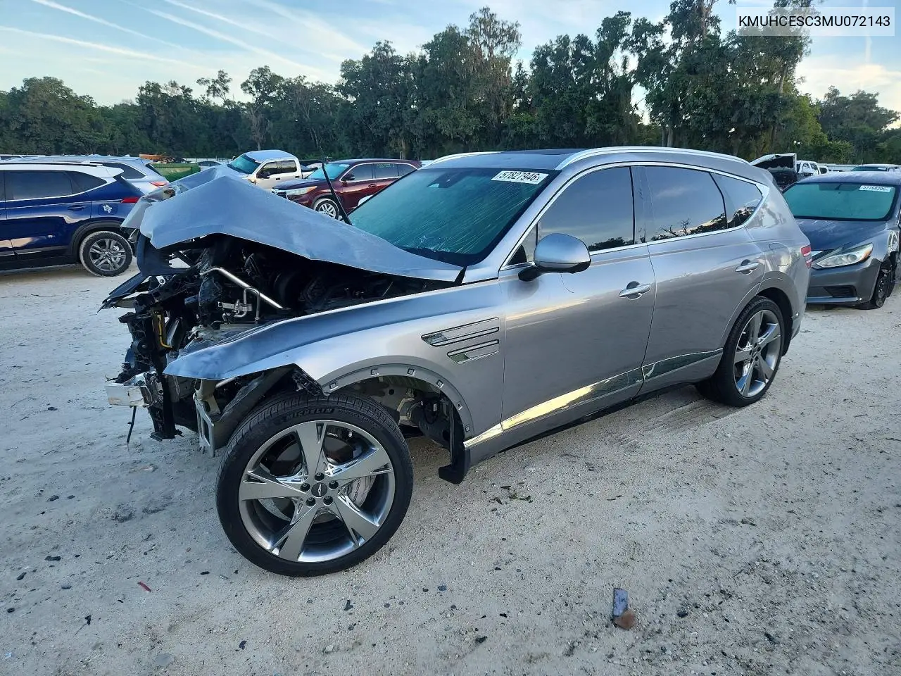 2021 Genesis Gv80 3.5T VIN: KMUHCESC3MU072143 Lot: 57827946