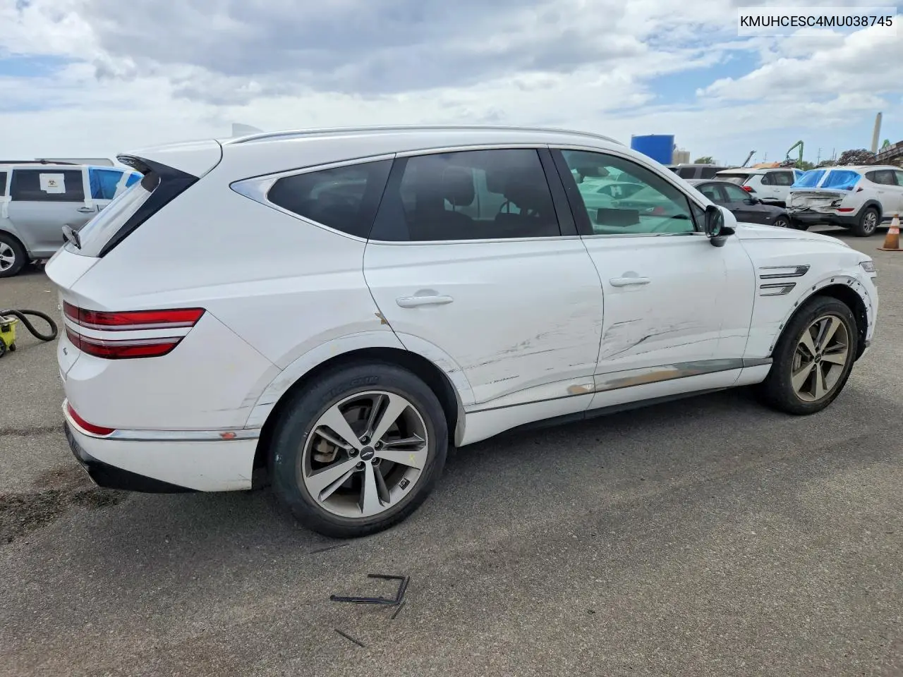 2021 Genesis Gv80 3.5T VIN: KMUHCESC4MU038745 Lot: 59390776