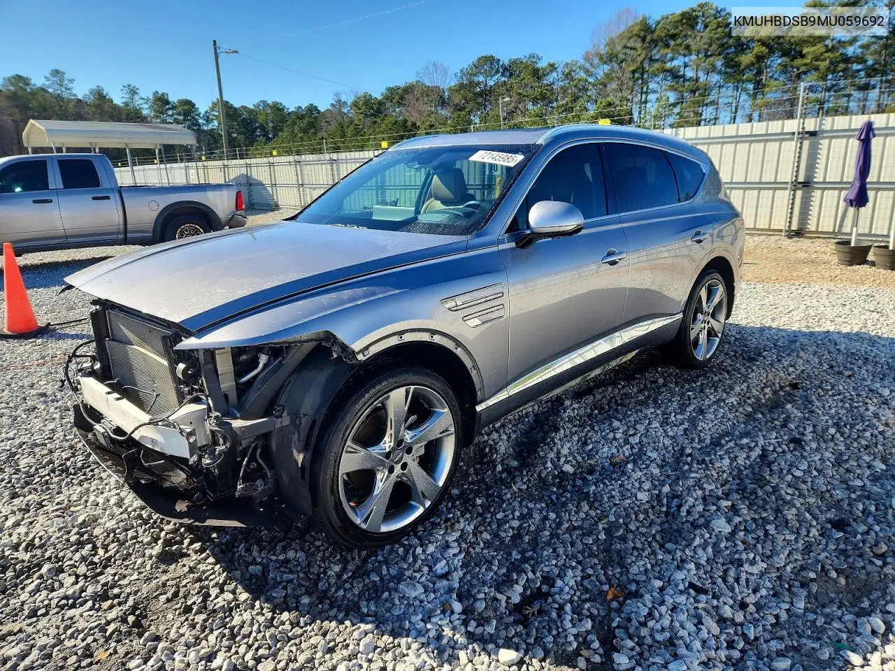 2021 Genesis Gv80 Base VIN: KMUHBDSB9MU059692 Lot: 72145985