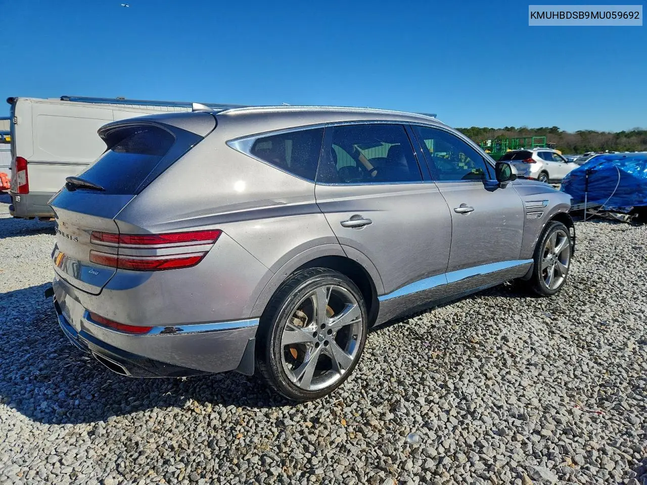 2021 Genesis Gv80 Base VIN: KMUHBDSB9MU059692 Lot: 72145985