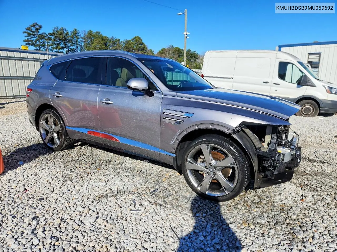 2021 Genesis Gv80 Base VIN: KMUHBDSB9MU059692 Lot: 72145985