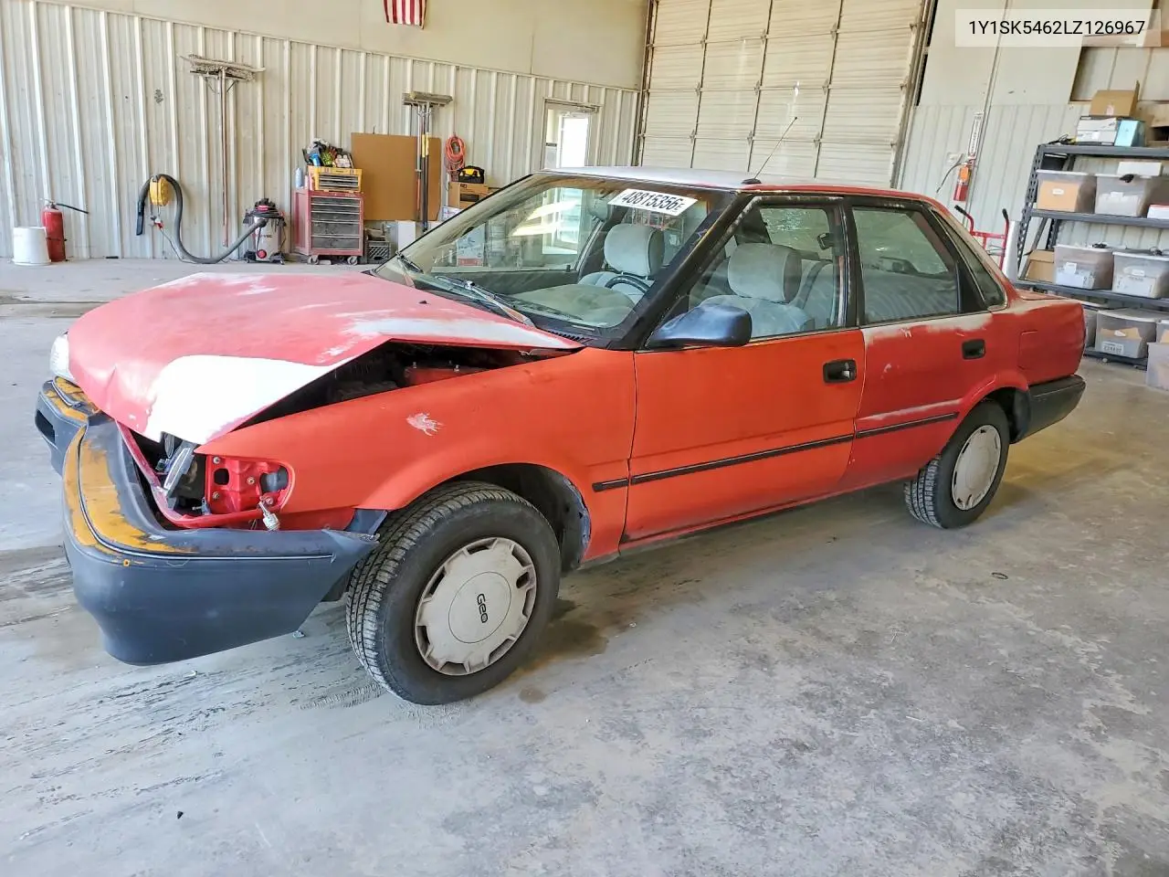 1990 Geo Prizm Base VIN: 1Y1SK5462LZ126967 Lot: 48815356