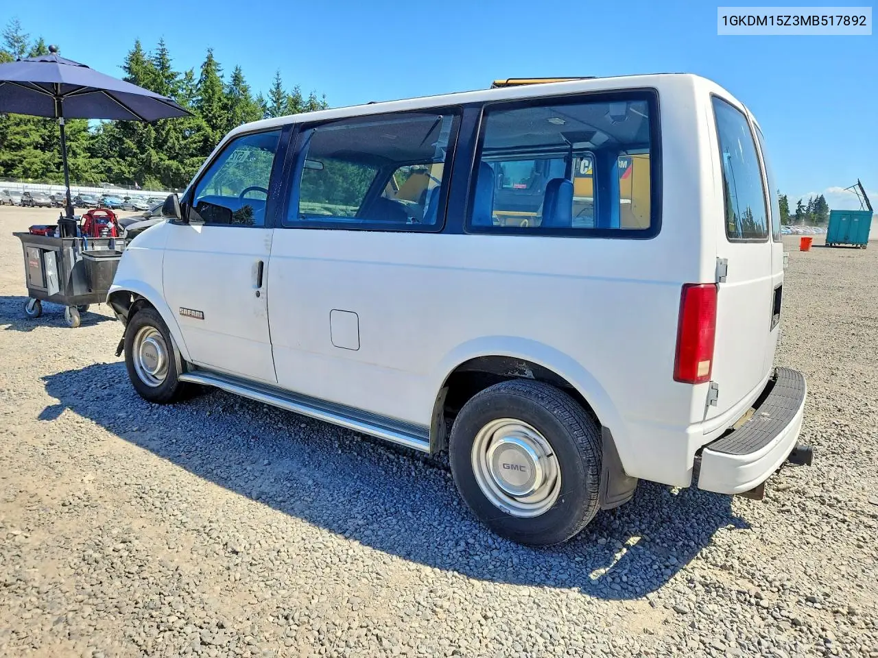 1991 GMC Safari VIN: 1GKDM15Z3MB517892 Lot: 57215766