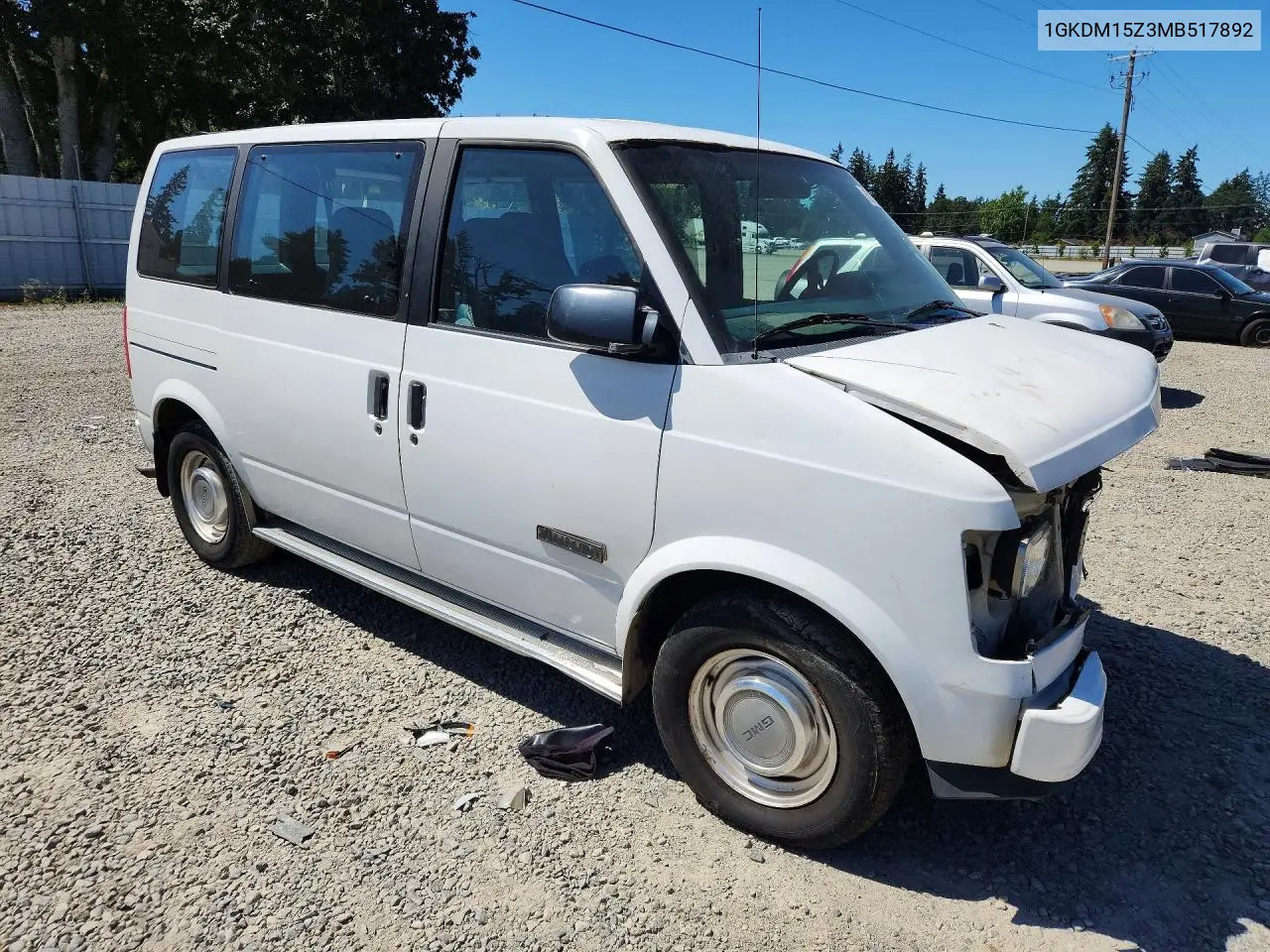 1991 GMC Safari VIN: 1GKDM15Z3MB517892 Lot: 57215766