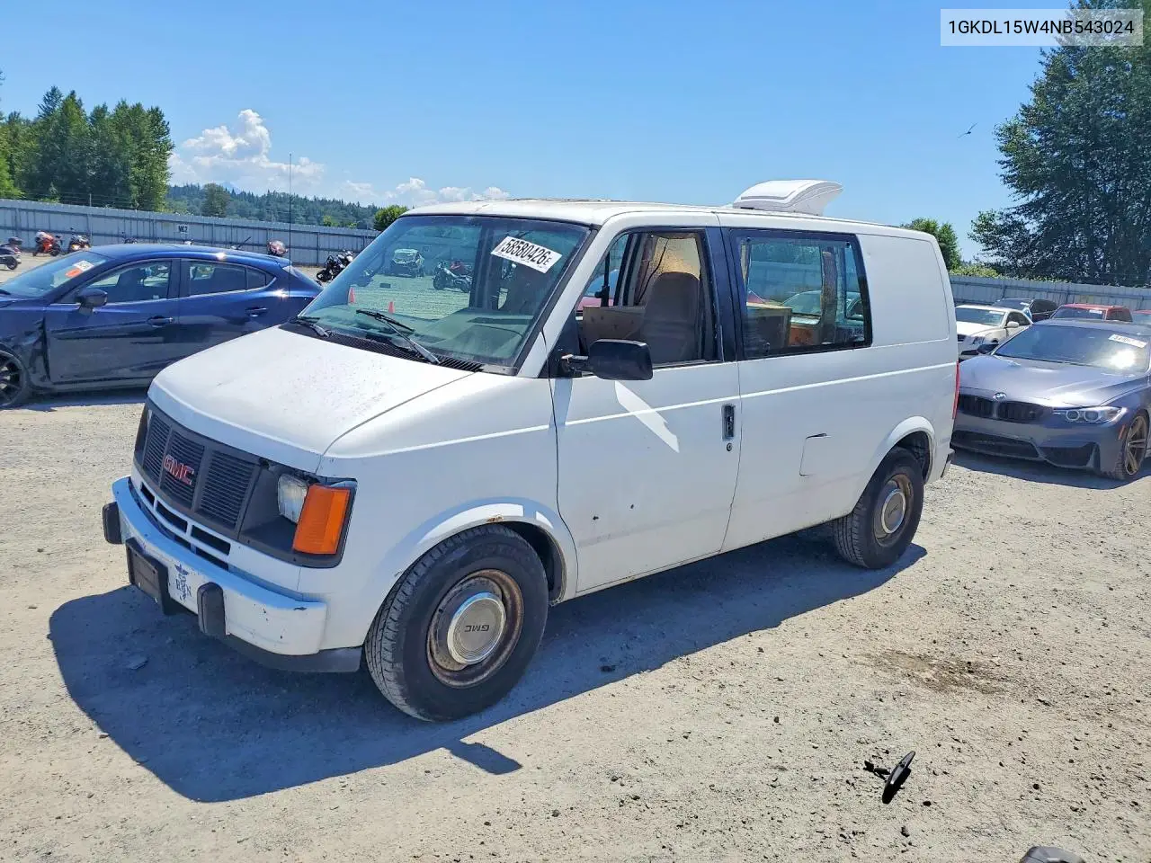 1992 GMC Safari Rv VIN: 1GKDL15W4NB543024 Lot: 58580426