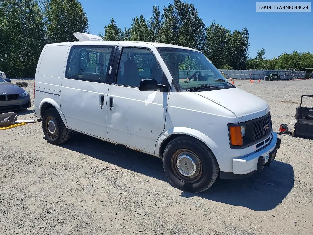 1992 GMC Safari Rv VIN: 1GKDL15W4NB543024 Lot: 58580426