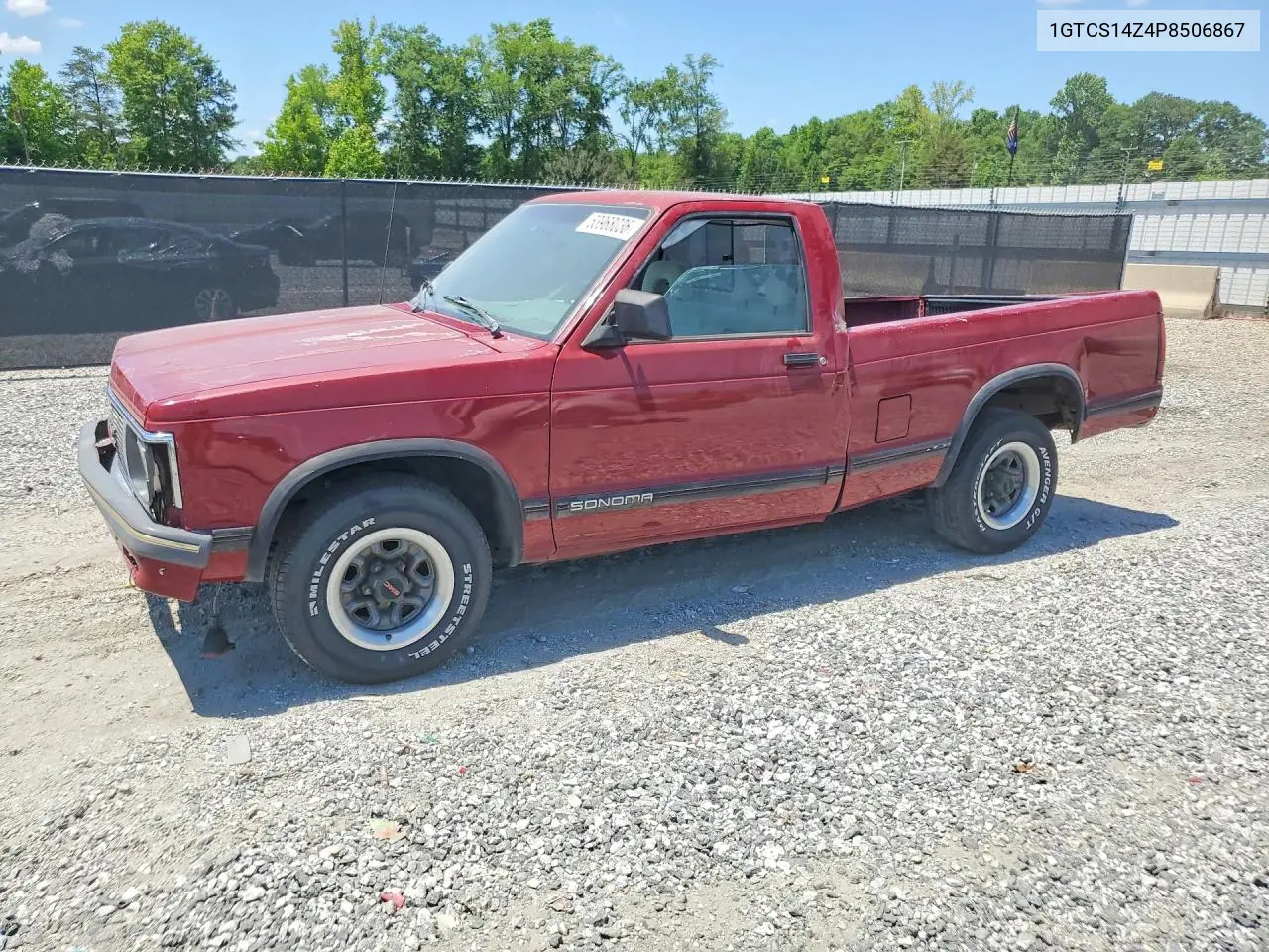 1993 GMC Sonoma VIN: 1GTCS14Z4P8506867 Lot: 53968036