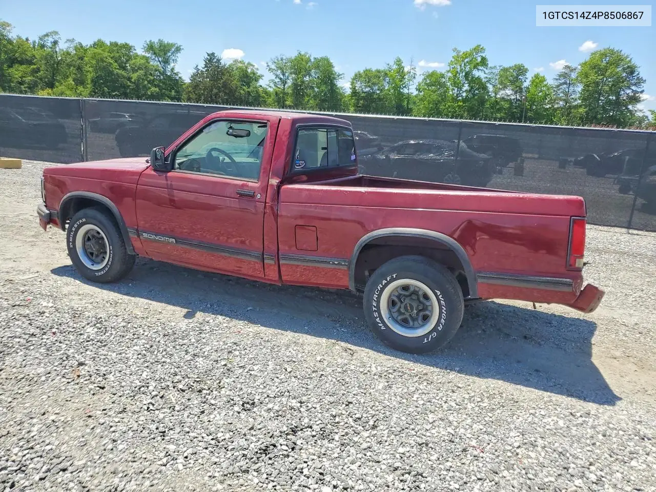 1993 GMC Sonoma VIN: 1GTCS14Z4P8506867 Lot: 53968036