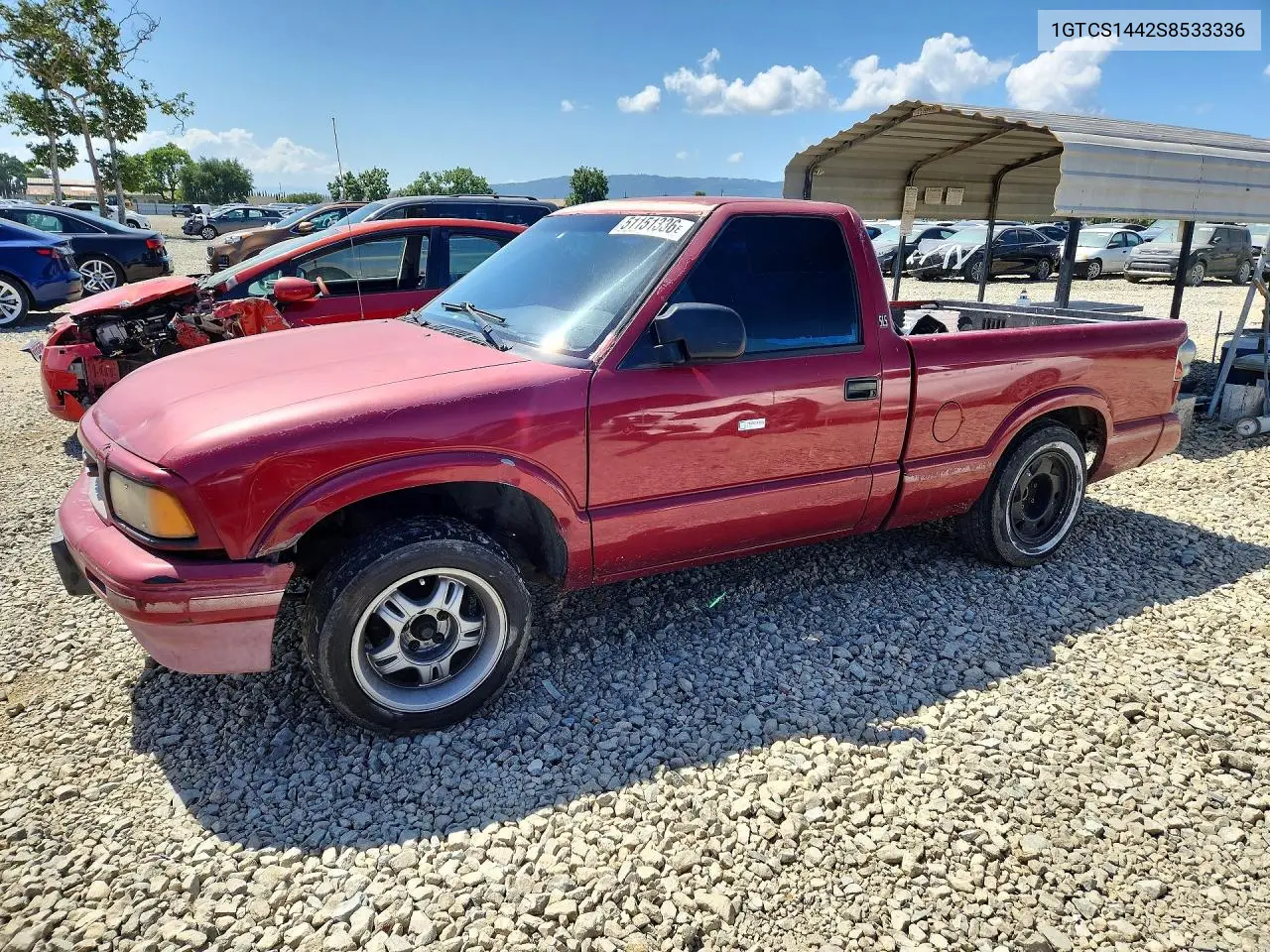 1995 GMC Sonoma VIN: 1GTCS1442S8533336 Lot: 51151336