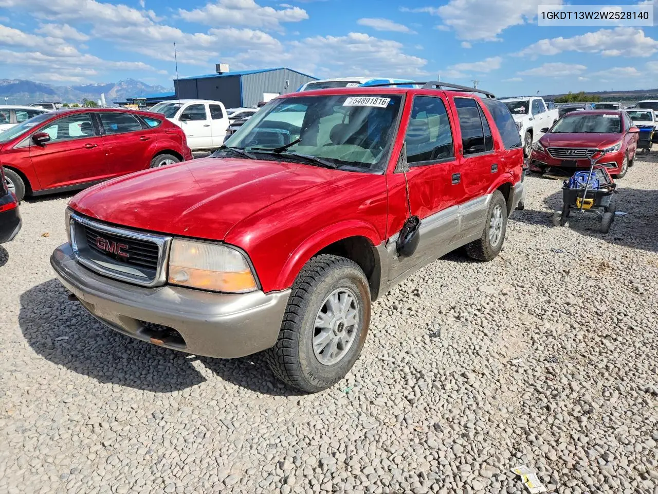 1998 GMC Jimmy VIN: 1GKDT13W2W2528140 Lot: 54891816