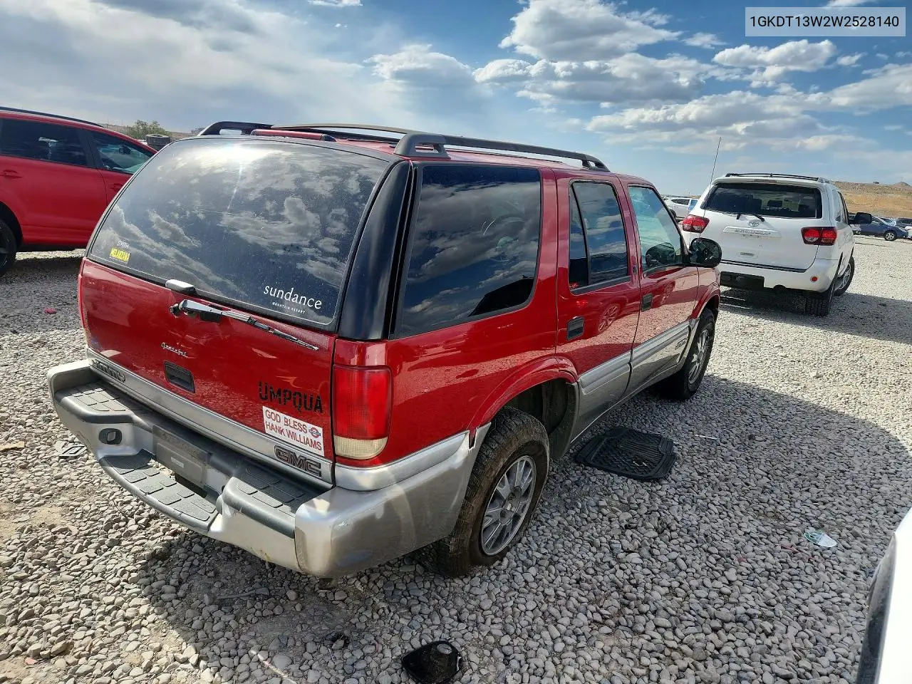 1998 GMC Jimmy VIN: 1GKDT13W2W2528140 Lot: 54891816