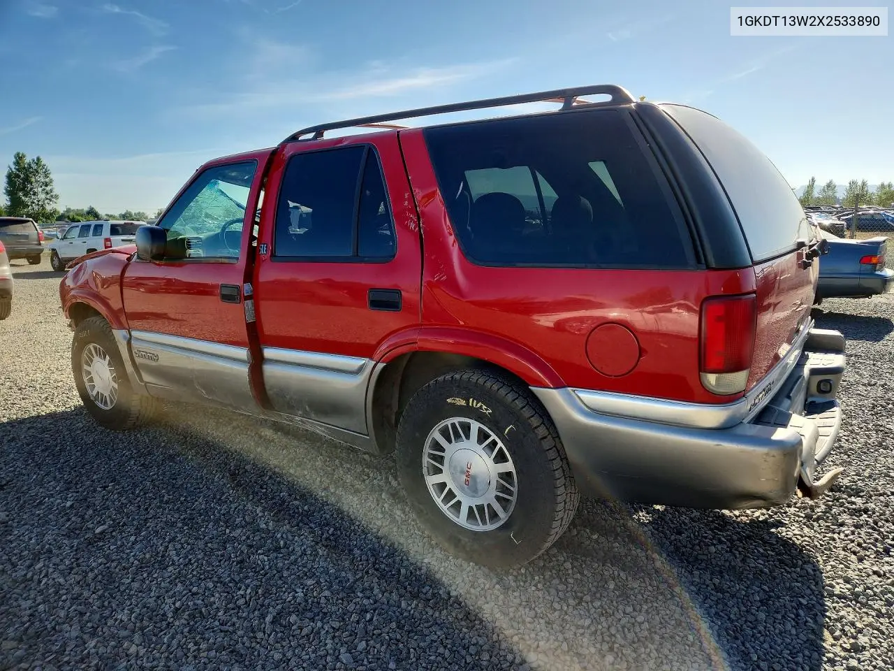 1999 GMC Jimmy VIN: 1GKDT13W2X2533890 Lot: 57597086