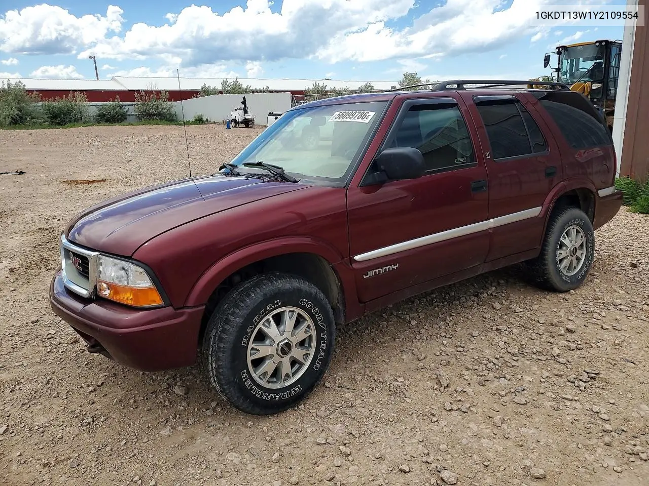 2000 GMC Jimmy / Envoy VIN: 1GKDT13W1Y2109554 Lot: 56099786
