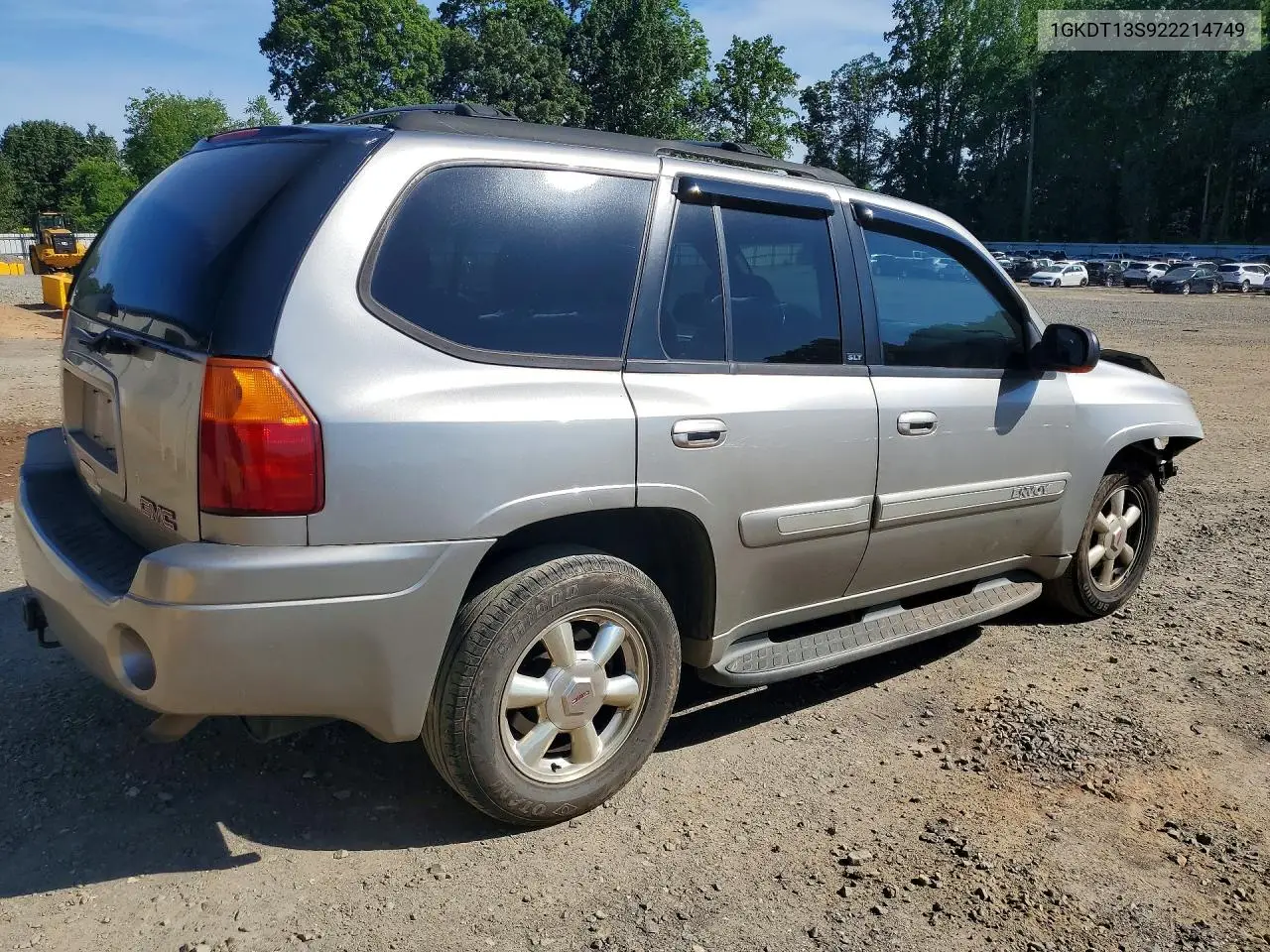 2002 GMC Envoy VIN: 1GKDT13S922214749 Lot: 53247326