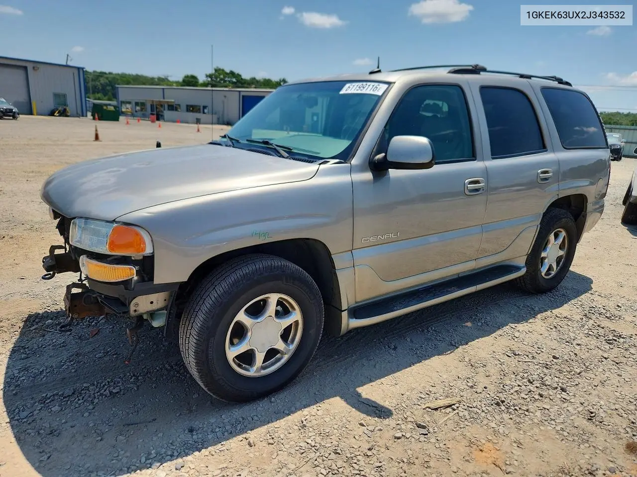 1GKEK63UX2J343532 2002 GMC Denali