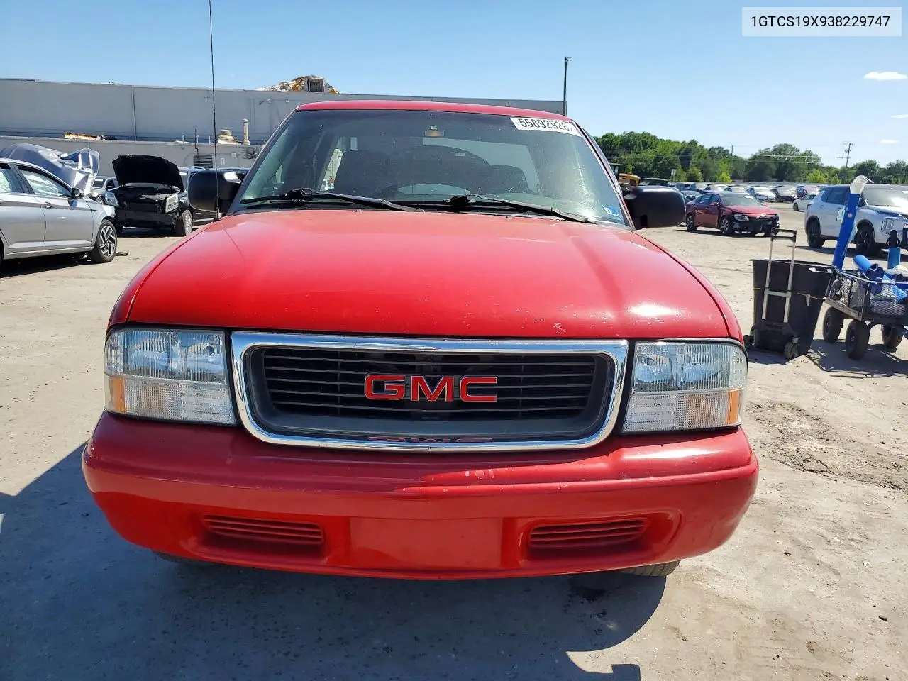 2003 GMC Sonoma VIN: 1GTCS19X938229747 Lot: 55892926