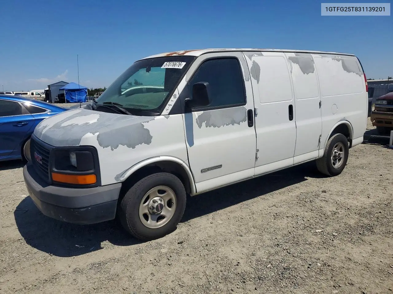 2003 GMC Savana G2500 VIN: 1GTFG25T831139201 Lot: 57076676