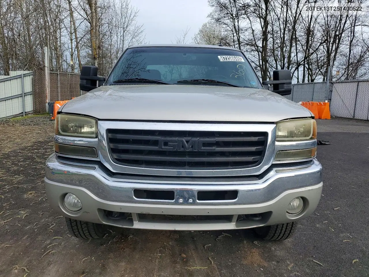 2005 GMC New Sierra K1500 VIN: 2GTEK13T251400522 Lot: 47258846