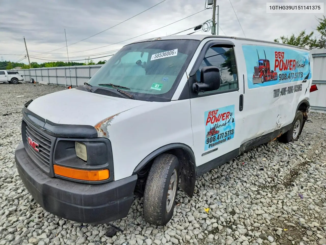 2005 GMC Savana G3500 VIN: 1GTHG39U151141375 Lot: 58536006