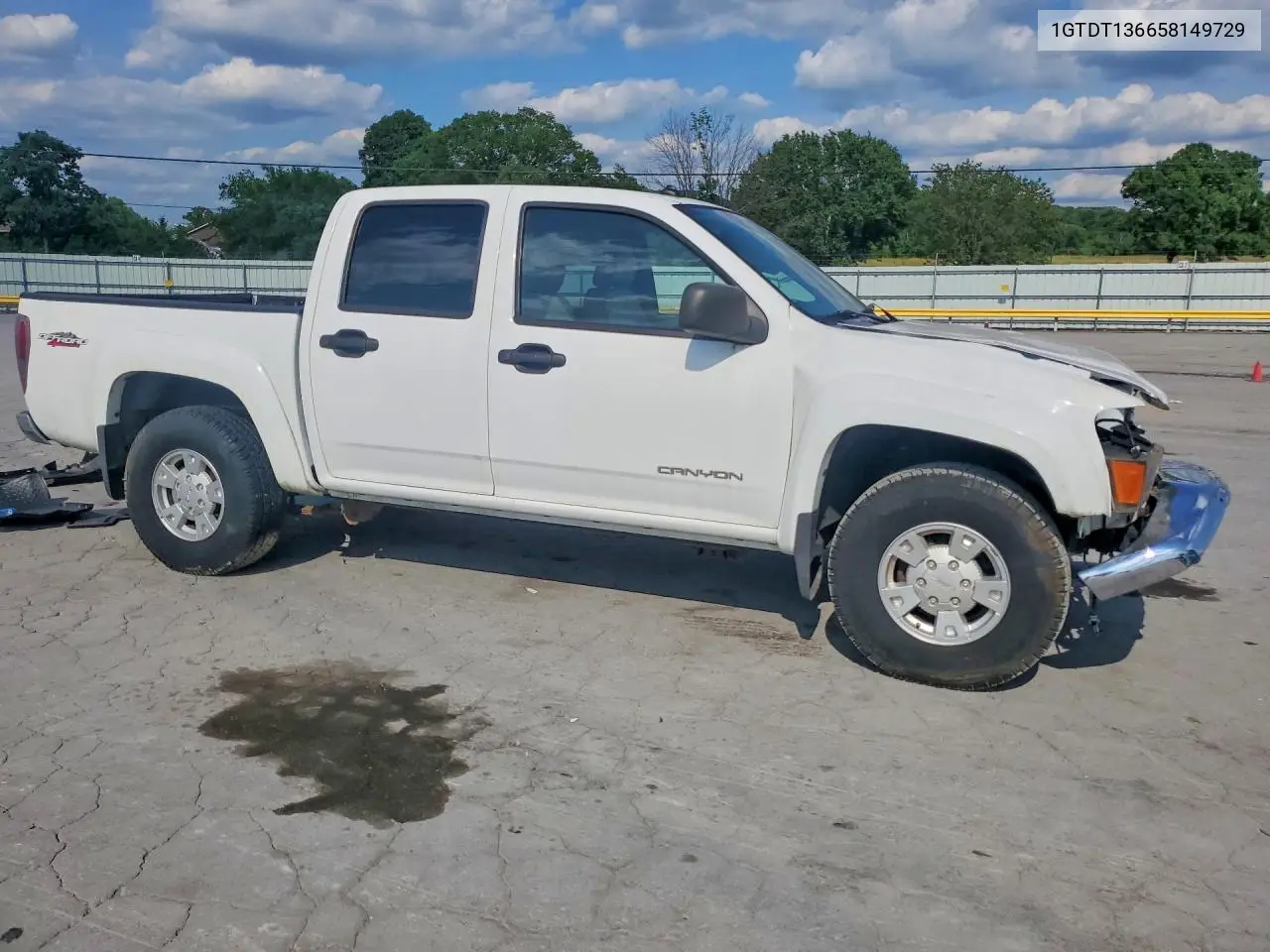2005 GMC Canyon VIN: 1GTDT136658149729 Lot: 58742746