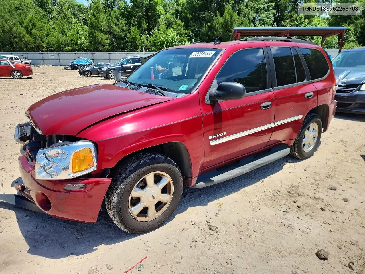 2006 GMC Envoy VIN: 1GKDS13S962263703 Lot: 55961586