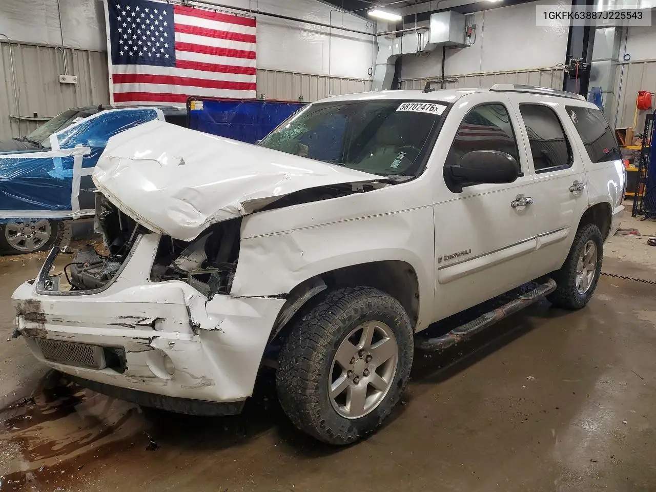 2007 GMC Yukon Denali VIN: 1GKFK63887J225543 Lot: 58707476